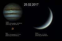 Jupiter Mars und Venus im Februar - Juergen Biedermann